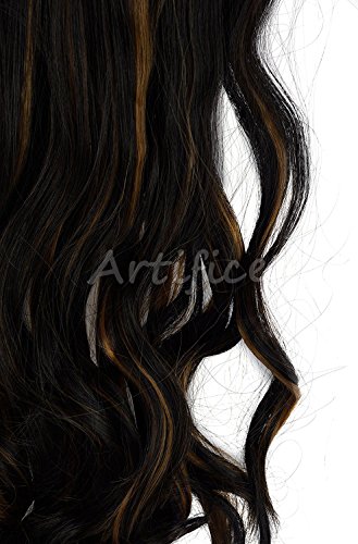 Image of Artifice Super Volume 150g 26 Inch 5 Clips Curly /Wavy Hair Extension Golden Highlighted