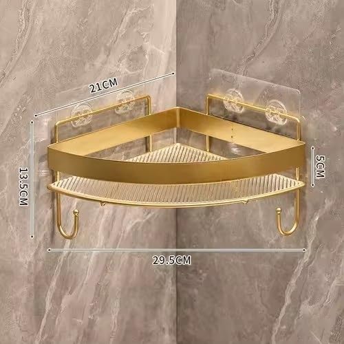 Corner Shower Shelves, 2-Tier Gold Shower Candy With 4 - View #5