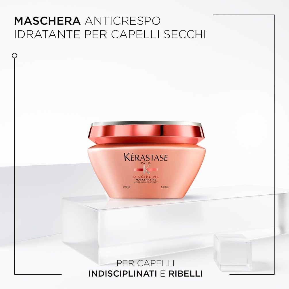 Kérastase, Discipline, Maschera Levigante & Anti-umidità, Per Capelli Ribelli & Indisciplinati, Maskératine, 200 ml