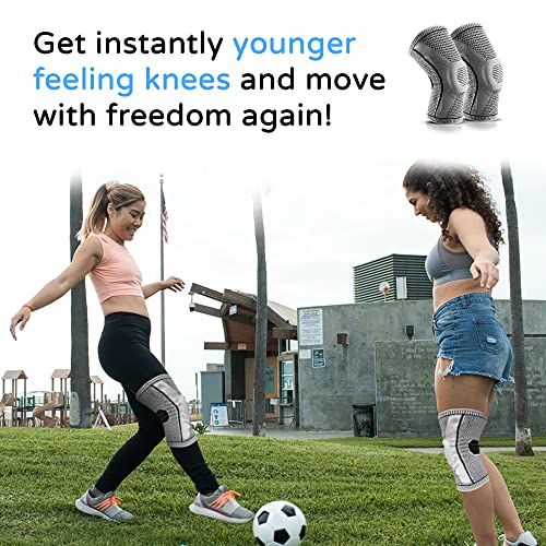 AmRelieve®️ Ultra Knee Elite® Compression Sleeve - Knee Brace for Arthritis Pain Relief, Meniscus Tear Support, and Knee Pain Relief - Thumbnail 6