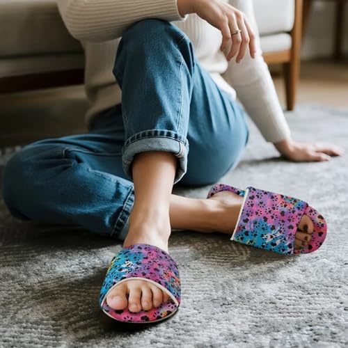 Open Toe Slippers for Women Indoor Slipper with Memory Foam Comfy Slipper Soft House Shoes Winter Gift for Mom3