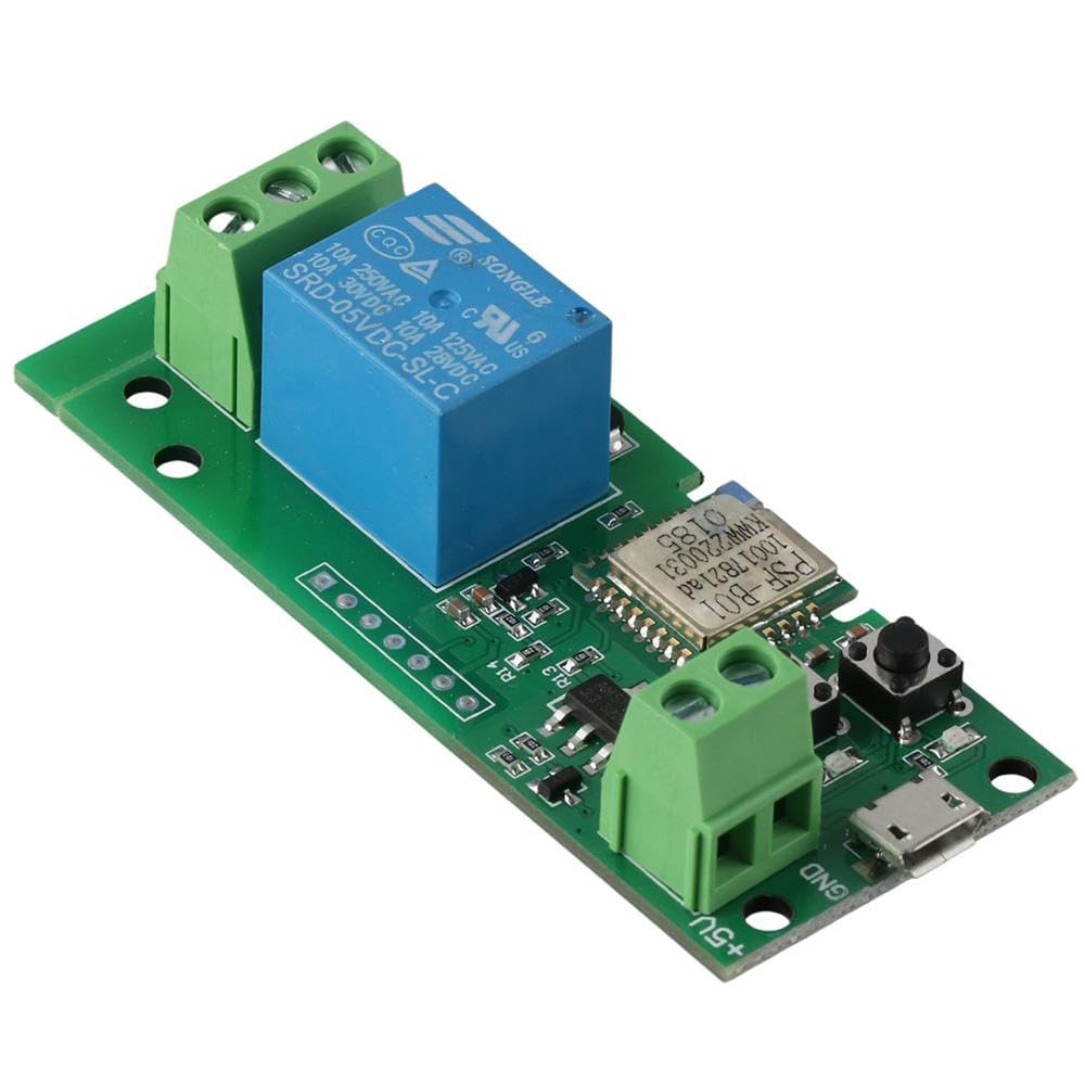 WiFi Wireless Intelligent Remote Control Module,Inching Self-Locking Relay Module, 1 Channel Smart Home Switch