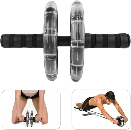 Miniatura 7 de Rueda de rodillo para abdominales, kit de ruedas de ejercicio abdominal, barra de flexión, equipo de gimnasio en casa para hombres y mujeres,