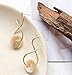 Shell Earrings – Seashell - Beige - Matte Gold Hoops - Boho - Hoop - Dangling - Dangle - Handmade Beach Jewelry - Unique Gifts for Women - Birthday Gift