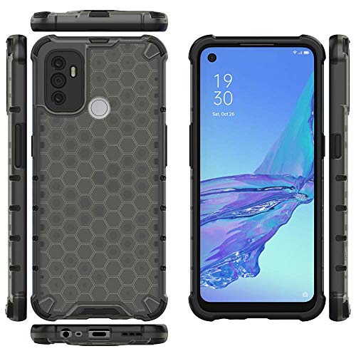 Image of Glasgow | for Oppo A53 Honeycomb Pattern Back Case Cover for Oppo A53 - Black