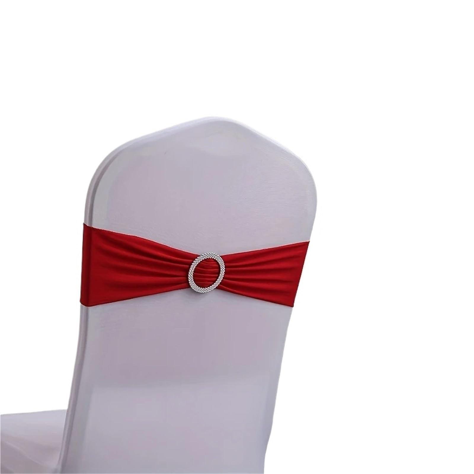 YGSGJSP Chair Sashes 10PCS Elastic Chair Knot Wedding Decoration Buckle Sashes Back Cover Mariage Hotel Home Seat Elegant Ribbon Decors for Wedding(Wine red)