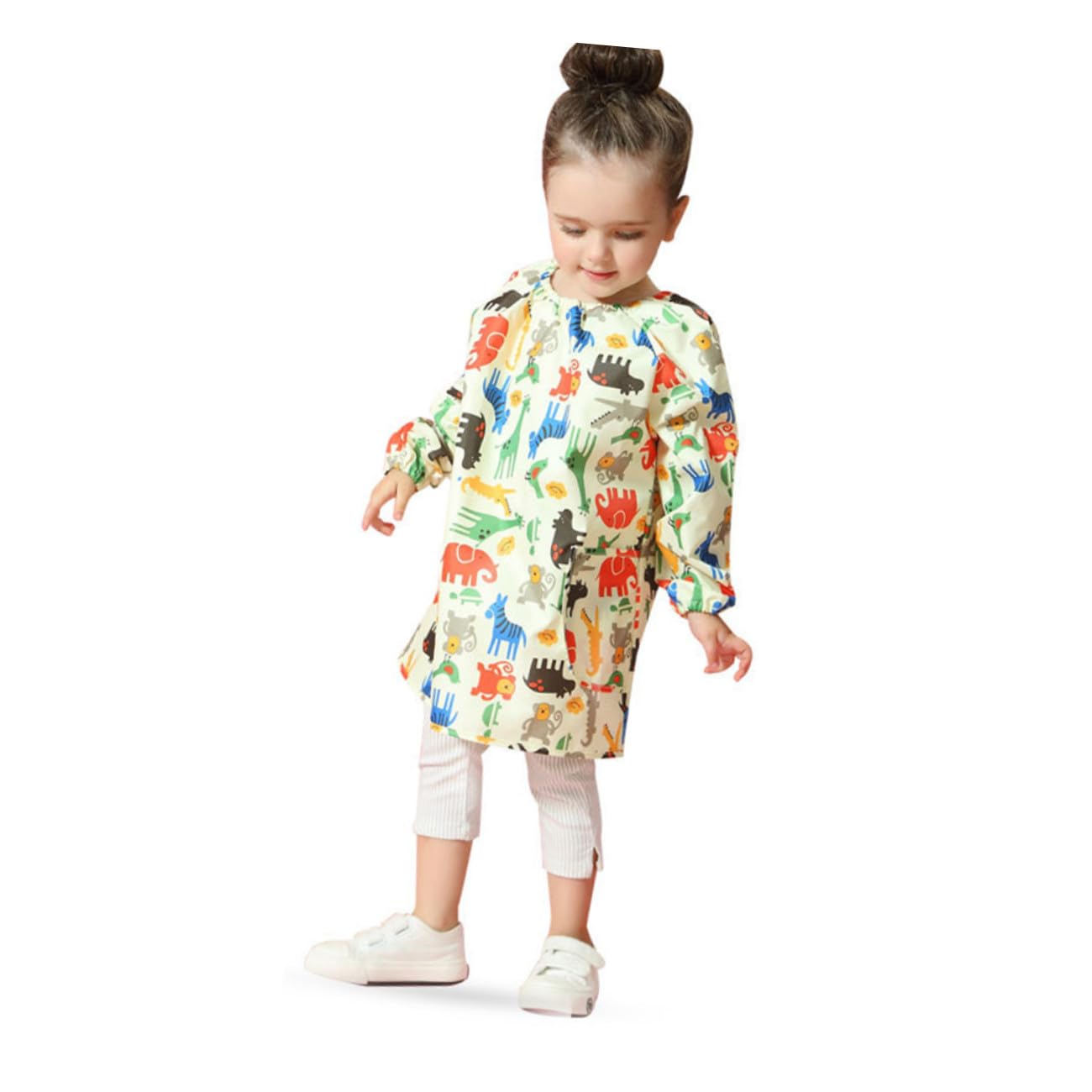 Gatuida Blouse D'artiste Imperméable Jaune pour Garçon et Filles Manches Longues en Polyester, Protection des Vêtements pour Peinture et Activités Artistiques