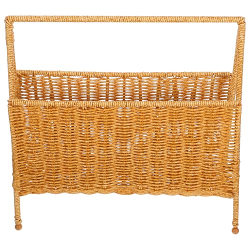 ABOOFAN Handgeflochtener Zeitschriftenhalter Zeitschriftenkorb Aus...
