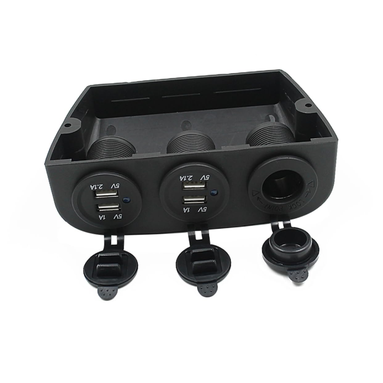Housoutil Divisor De Enchufe De De Coche USB Ecológico Ignífugo con Protección para