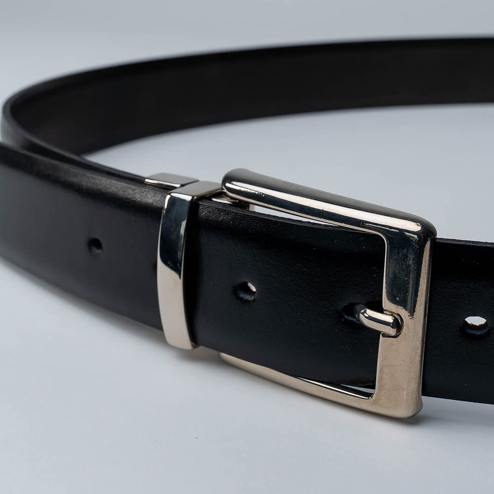 Cintura Girevole Bombata in Pelle per Uomo | Vera Pelle Made in Italy | 2 Cinture in 1 | 2 Colori Nero e Testa di Moro