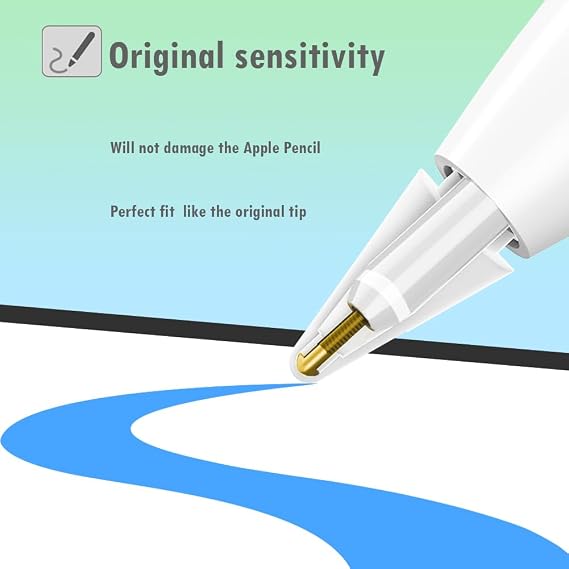 SIXFU Replacement Pencil Tips for Apple Pencil, Multiple Durable iPencil Tip Nibs Accessories for iPad Pro/Apple Pencil Pro/USB-C/ 1st Gen/ 2nd Generation (6 PCS)