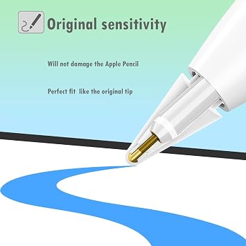 SIXFU Replacement Pencil Tips for Apple Pencil, Multiple Durable iPencil Tip Nibs Accessories for iPad Pro/Apple Pencil Pro/USB-C/ 1st Gen/ 2nd Generation (6 PCS)