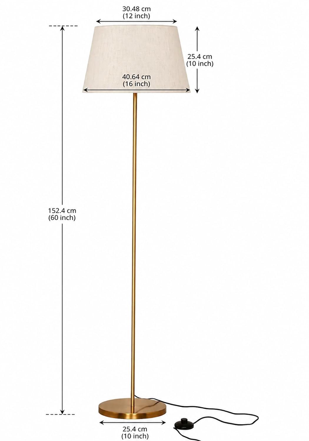 Golden Floor Lamp - Modern Standing Light -5 Golden Floor Lamp - Modern Standing Light -5