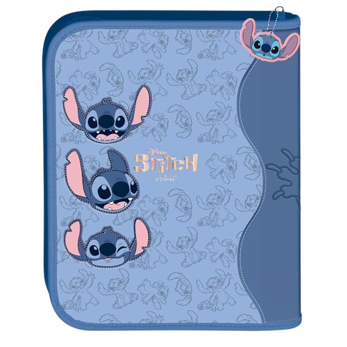 DAC - Caderno Argolado Universitário PVC com 48 Folhas Fechamento em Zíper - Stitch