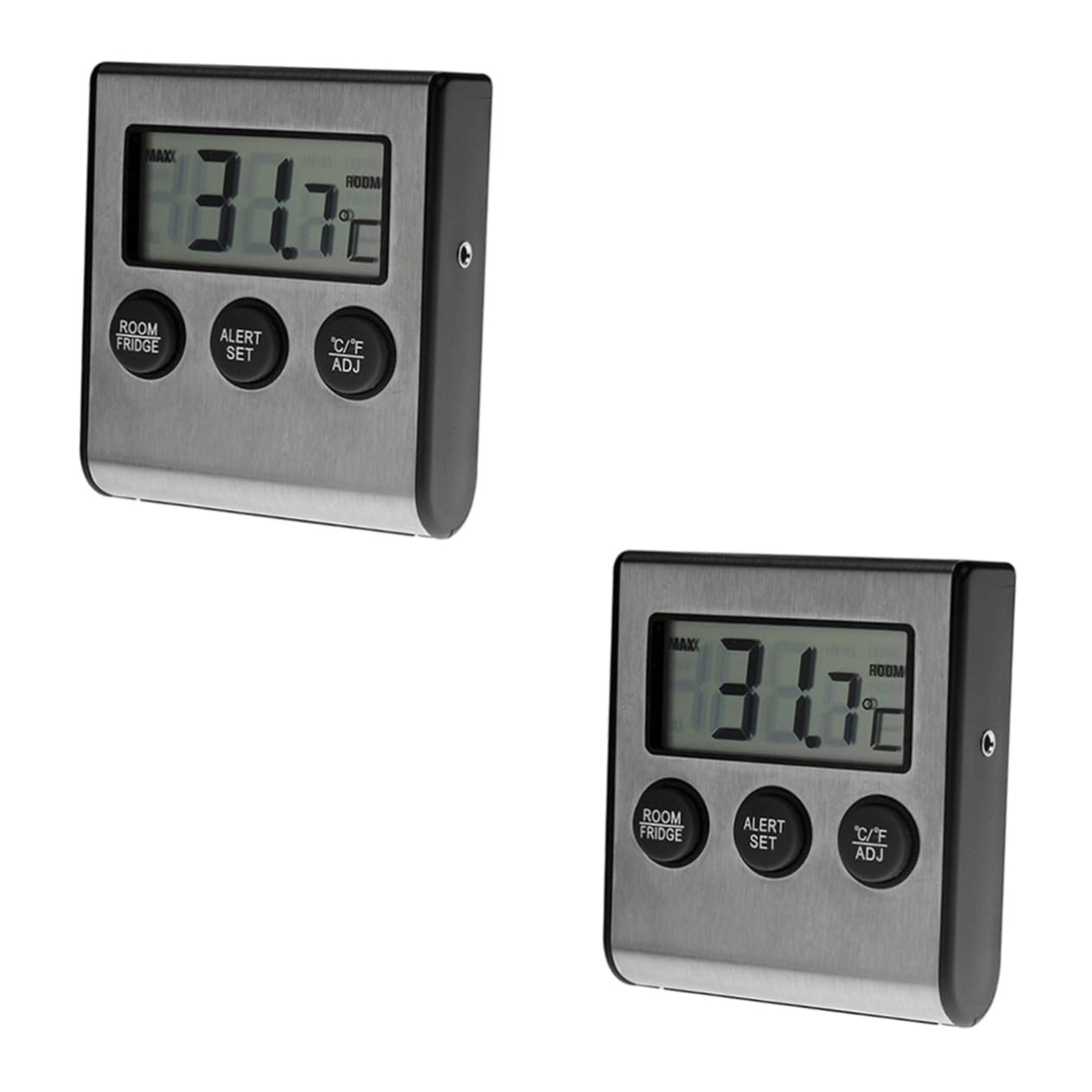 Amosfun 2 Pz termometro da termometro frigorifero termometro per frigorifero misuratore temperatura Termometro per temperatura alta e bassa thermometer utensili da cucina Black