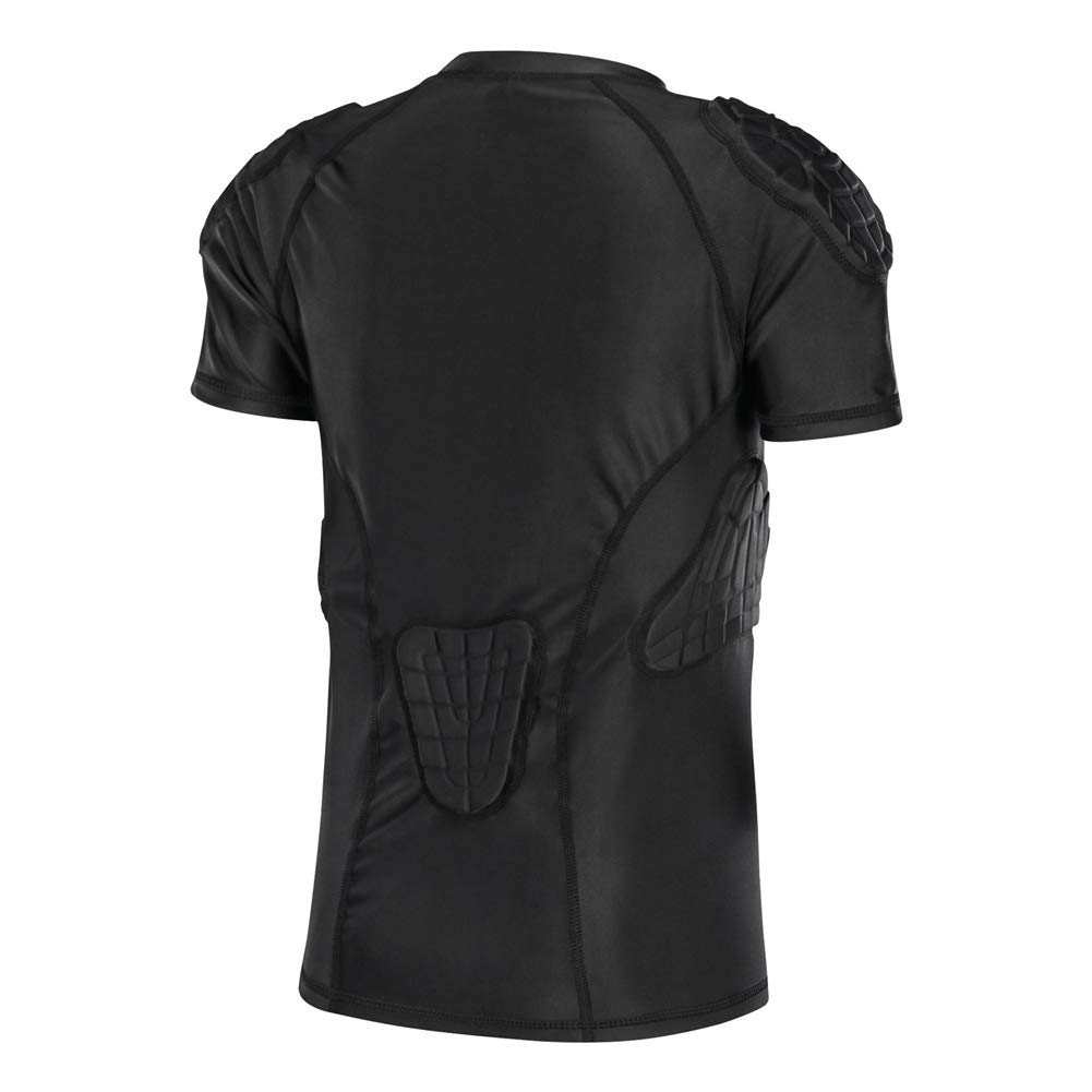 Camiseta de compresión acolchada para niños y jóvenes, con protector de costillas, para rugby, fútbol, paintball, béisbol, baloncesto