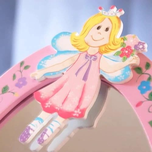 Miniatura 9 de Kids Funnel Olivia The Fairy - Espejo de pie de madera para niña para dormitorio o sala de juegos, con almacenamiento, multicolor