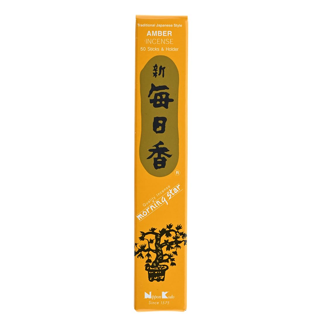 Giftlocaluk Amber Morning Star Incense 50 Sticks | Natural, Eco-Friendly Aromatherapy | Plastic-Free, Paper Packaging | Relaxation, Meditation & Home Fragrance