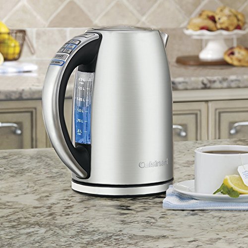 Cuisinart PerfecTemp 1.7-Liter Electric Kettle, Cordless Electric Tea Kettle, 1500W for Fast Heat-Up, 6 Preset Temperatures, 30-Minute Keep Warm, Stay Cool Nonslip Handle, CPK-17P1 Cuisinart PerfecTemp 1.7-Liter Electric Kettle, Cordless Electric Tea Kettle, 1500W for Fast Heat-Up, 6 Preset Temperatures, 30-Minute Keep Warm, Stay Cool Nonslip Handle, CPK-17P1