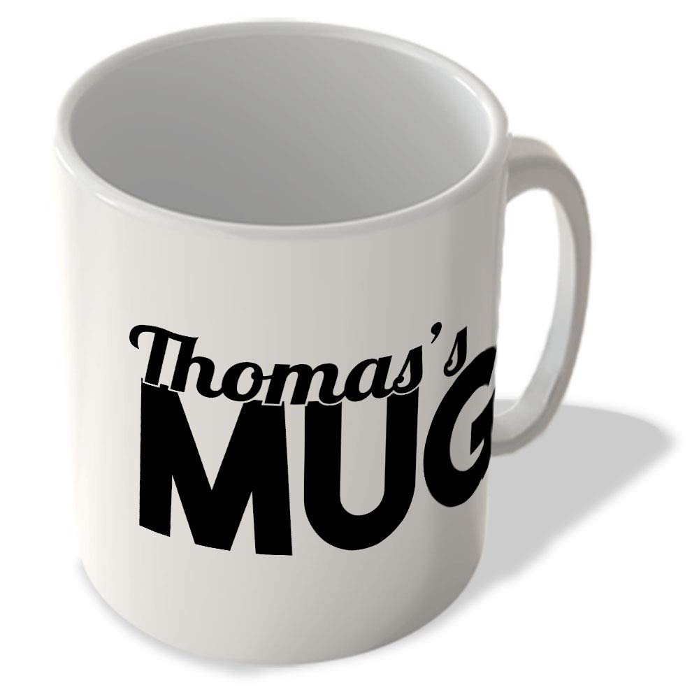 Mcmug White - Thomas's Mug - Name Mug, Ceramic, 11Fl.oz.