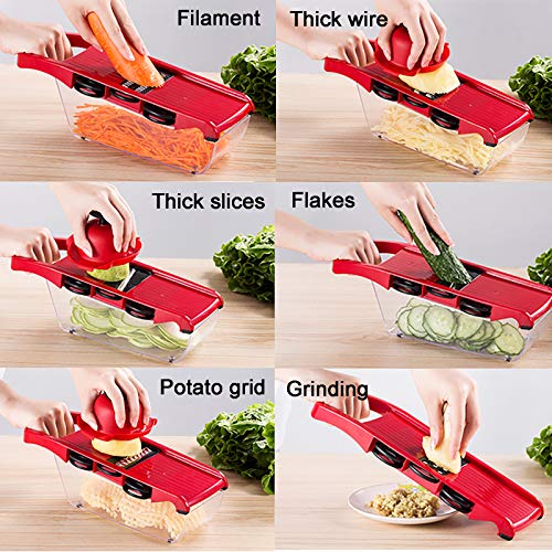 Cortadora Multifuncional para Verduras Roja 32x11x11cm miniatura 4