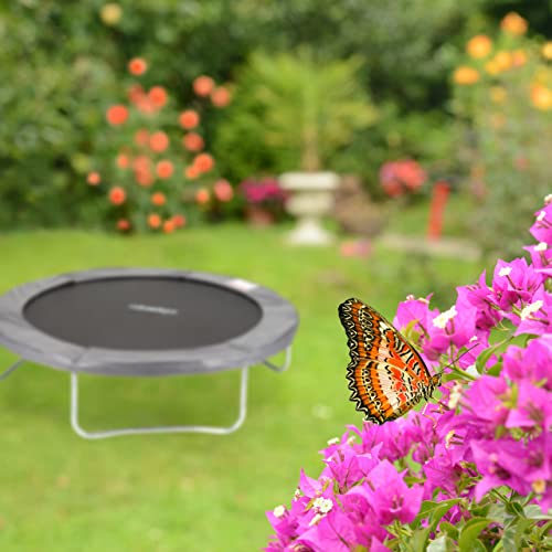 Relaxdays Trampolin Outdoor, Gartentrampolin für Kinder & Erwachsene, bis 150kg, mit Randabdeckung, versch. Größen, grau – Bild 4