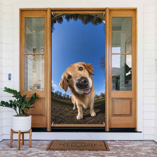 Door Cover Decoration Banner, Home Party Decor Funny Golden Dog