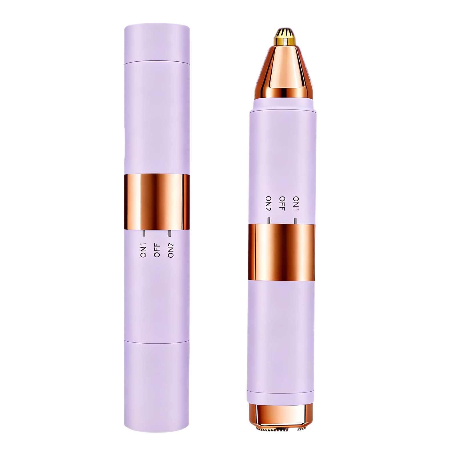 Acavado 2-in-1 Dual Head Eyebrow Trimmer &amp; Flawless Facial Hair Removal for Women, Painless &amp; Gentle Facial Hair Remover for Brows, Chin, Upper Lip, Cheeks, Type-C Charging for Women, Purple