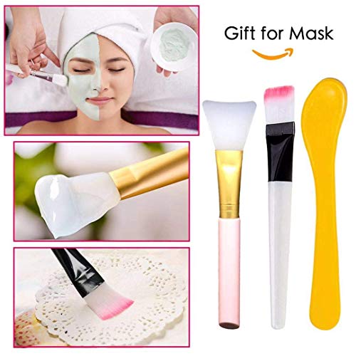 100 pcs Compressed Facial Sheet Beauty DIY Disposable Paper Natural Cotton Skin Care Wrapped Normal Thick,Get a Small Bowl, Brushes and Hair Band Free
