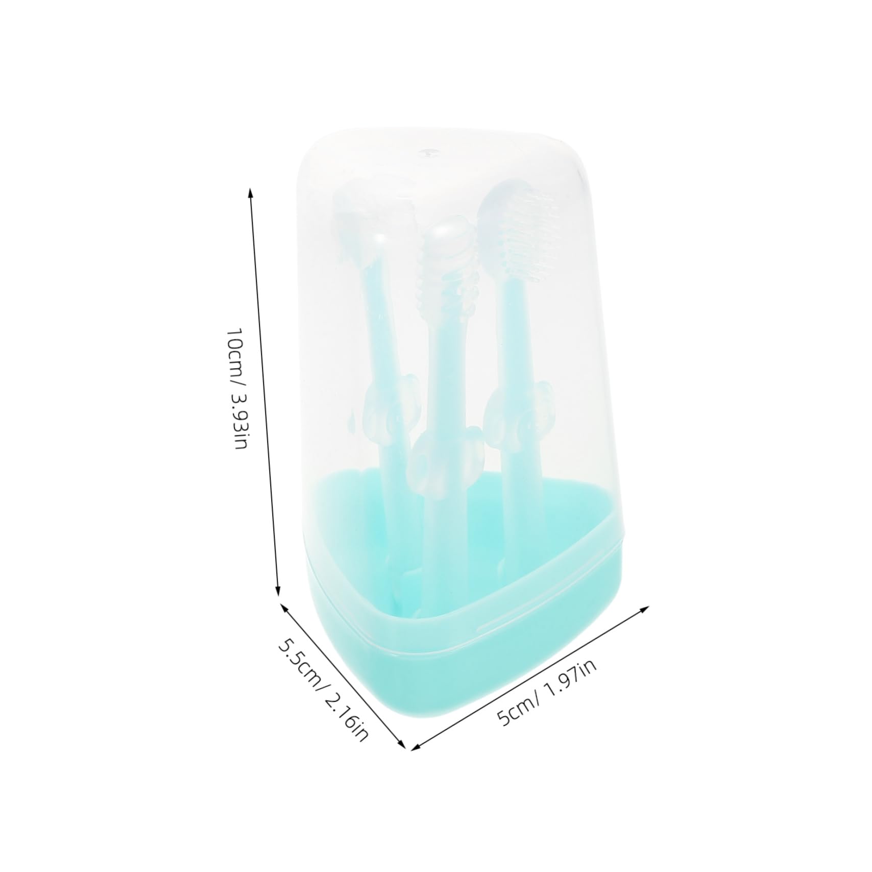 GRIRIW 1Set Silicone Pet Toothbrushes for Dogs and Cats Bristles Brush Head Options for Teeth Cleaning Gentle Oral Care for Sensitive Pets