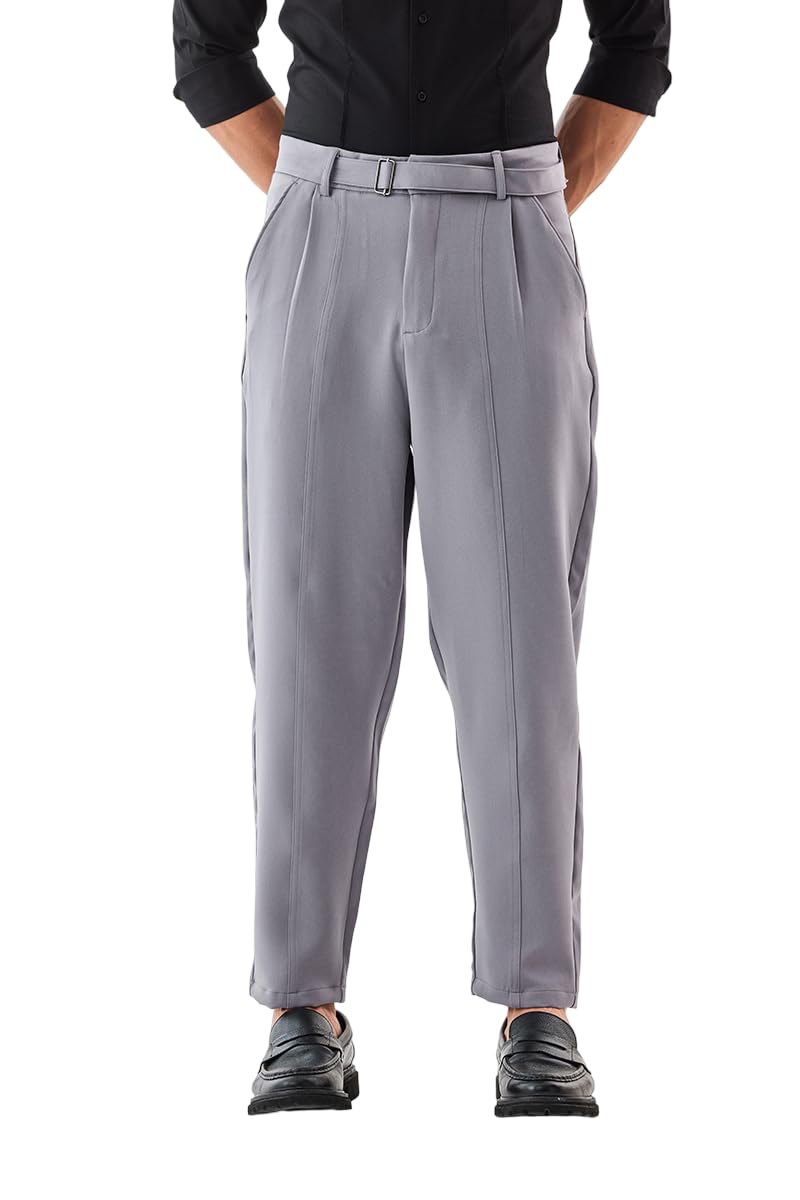 snitch Men Formal Trousers | Pleated Front Regular Fit with Smooth Texture | Premium Polyester Blend & Medium Stretch for Office & Club Wear-picture-23