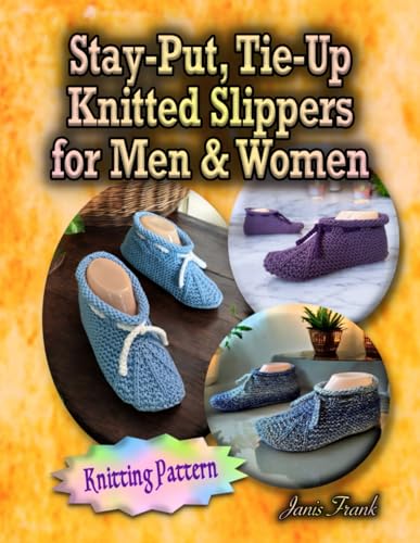 Stay-Put, Tie-Up Knitted Slippers for Men & Women: KNitting Pattern image 2