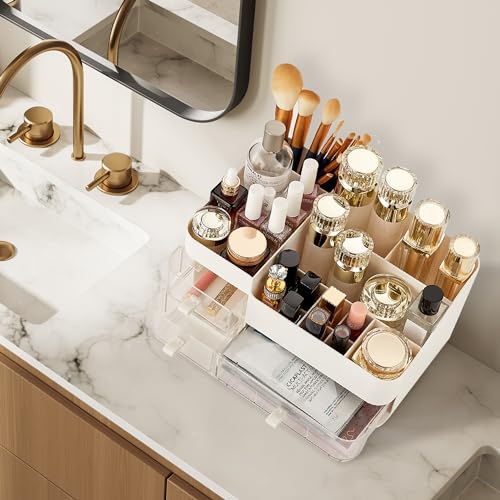 makeup-organizer-vanity-bathroom-countertop-white-skincare-organizer-beauty-supplies-cosmetic-display-Case-With-3-Clear-Drawers
