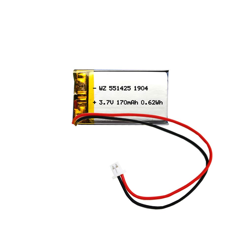 Octelect 3.7V Lithium Polymer Battery 551425-170mah Rolling Machine Electronic Alarm Clock Electric Eyebrow Trimmer Battery