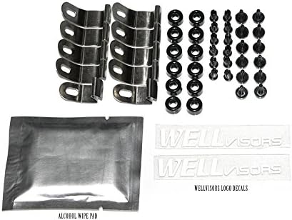 WellVisors Window Visors Wind Deflectors Compatible with Honda 1997-2001 CRV Series Premium Series Rain Guards 3-847HD011