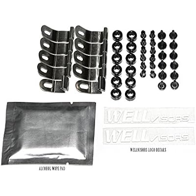 WellVisors Window Visors Wind Deflectors Compatible with Honda 1997-2001 CRV Series Premium Series Rain Guards 3-847HD011