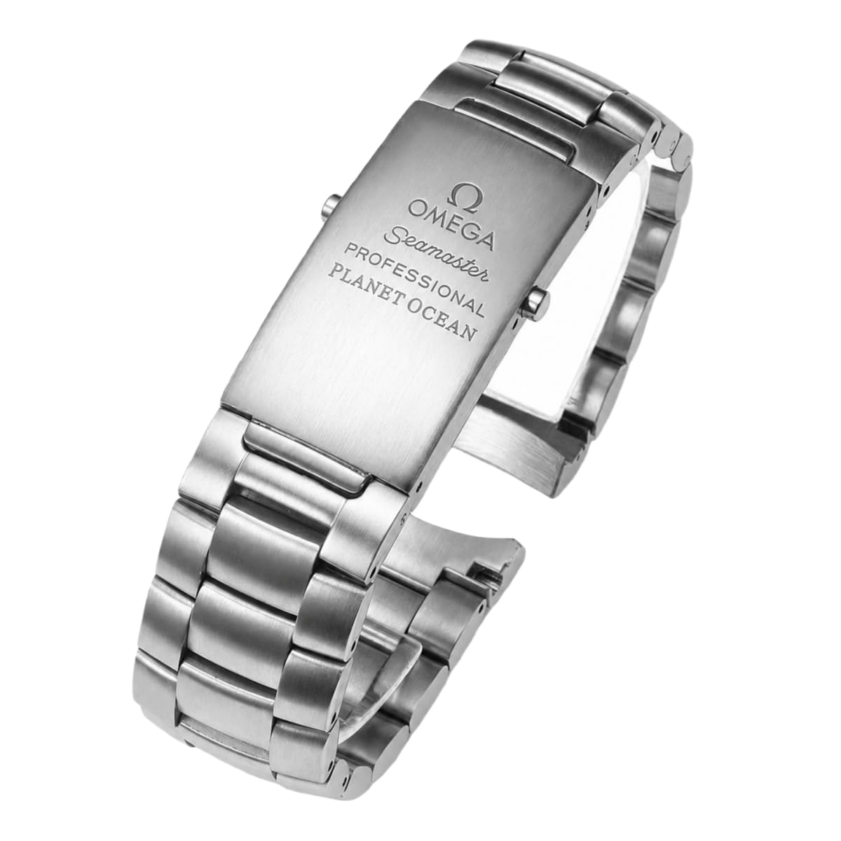 Correa Acero Inoxidable Brazalete Metálico 20mm 22mm Repuesto Extremo Curvado Cepillado Eslabones Profesionales Diseño Robusto for Omega Seamaster Diver 300M
