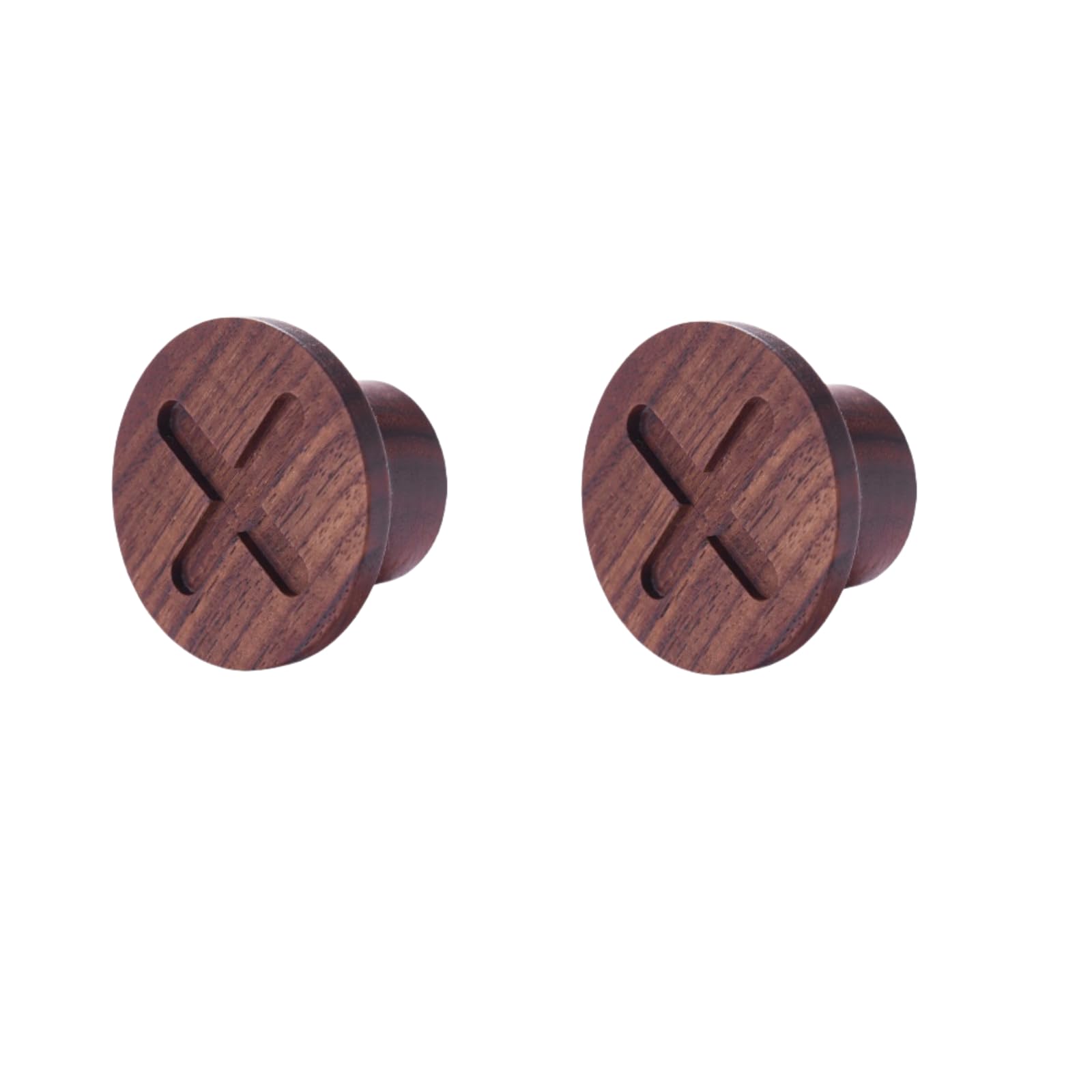 ITTRUH Round Wood Drawer Knobs,Wardrobe Handle Clothes Cabinet Kitchen