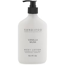 Sand + Fog Vanilla Musk Body Lotion, Paraben & Sulfate Free, Nourishing, Aromatic, 10.1 Fl Oz