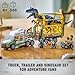 LEGO Jurassic World Dinosaur Missions: Allosaurus Transport Truck Toy, Fun Gift Idea for Kids with Kenji, Darius and Yaz Minifigures, Jurassic World Dinosaur Toy for Boys and Girls Ages 8 and Up 76966