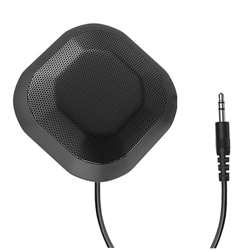 Yieyh Microfono da conferenza con Spina da 3,5 mm, Microfono a condensatore omnidirezionale a 360°, Microfono for Computer PC, Microfono da Tavolo, Plug & Play