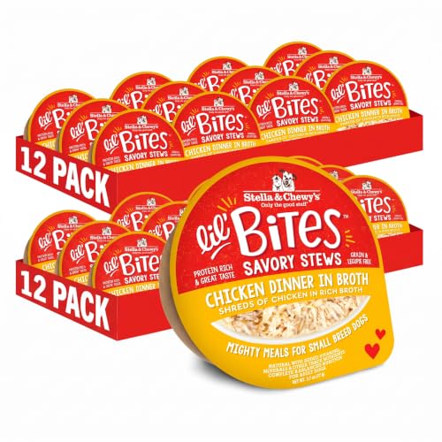 Stella & Chewy's Lil Bites Savory Stews for Small Breeds Chicken Dinner in Broth,2.7 oz. Cups,(Pack of 24) - image 1