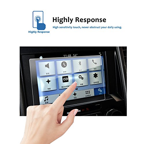 Image of LFOTPP F150 Screen Protector for 2015-2021 2022 F*ord F150 F250 F350 F450 2013-2022 Fusion Ranger Focus Sync2 /3 Coupe Hatchback Glass Infotainment Display In-Dash Center Touch Screen Protector (2P)