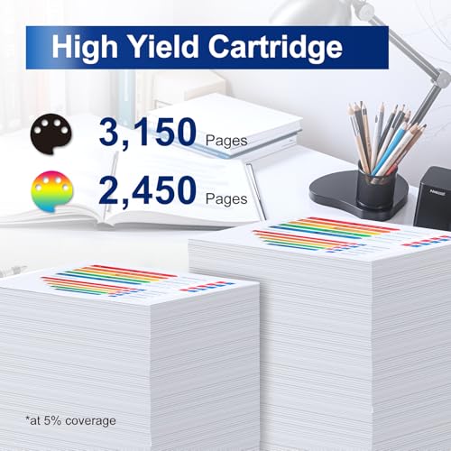 Image of InkNI 206X Toner Cartridges 4 Pack High Yield Compatible Replacement for HP Color LaserJet MFP M282nw M283fdw M283cdw Pro M255dw Printer|206A 206 206X Toner Set BK /C /M /Y|W2110X W2110A