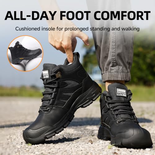 Image of Steel Toe Boots for Men Work Indestructible Safety Boots