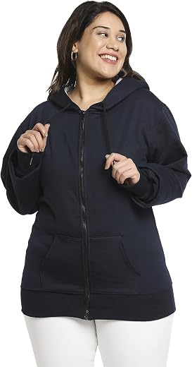 Wear Your Opinion Women’s Plus Size Fleece Zipper Hoodie Jacket
