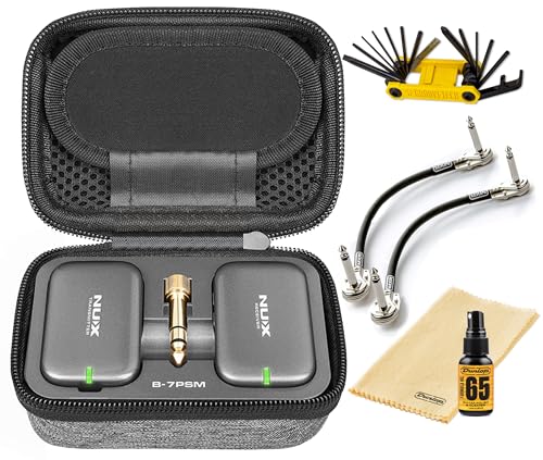 Tonebird NUX B-7PSM 5.8 GHz Wireless in-Ear Monitoring System for Guitar and Other Instruments with Charging Case MXR Bundle