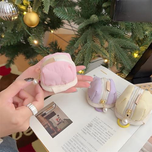 Mini Fluffy Bunny Pouch, Small Kawaii Mini Wallet Earphone Bag, Soft Plush Bag for AirPods, Jewelry, Coins & More (Pink)4