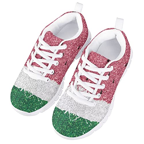 GIFTPUZZ Kids Breathable Running Sneakers Lightweight Athletic Lace Up Sports Comfort Flats Shoes