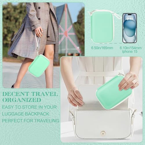 Image of Teyomi Case Compatible with Phomemo D30 D35, Cover for Phomemo D30 Label Maker, Hard Shell Storage Bag-Green (Box Only)